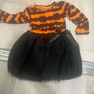 Orange and Black Kids Costume Dress